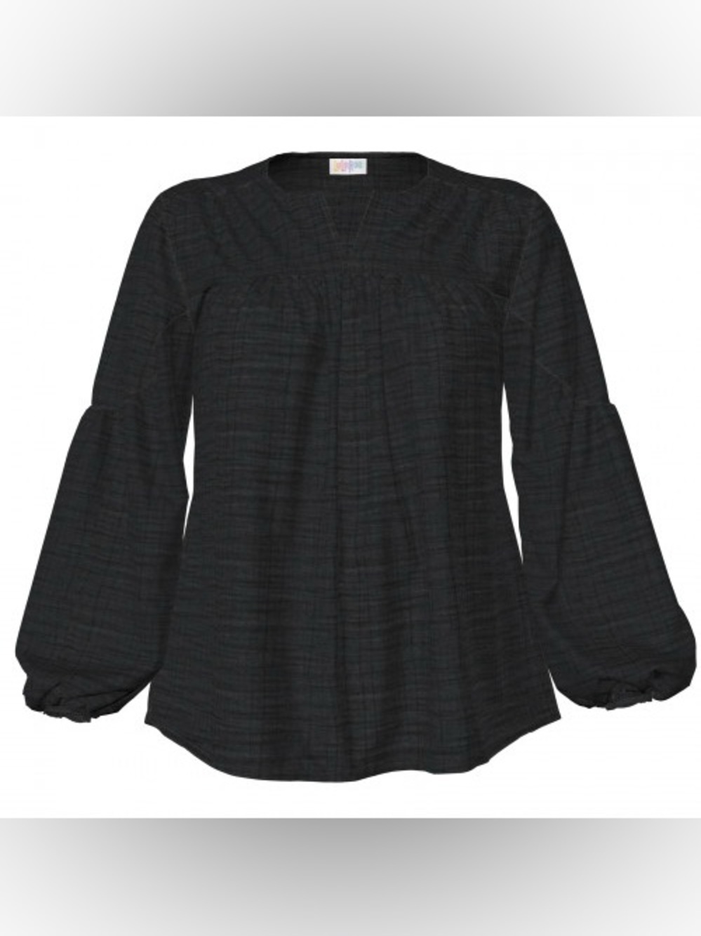 LuLaRoe Black Long Sleeve Timaree Bohemian Peasant Blouse - M